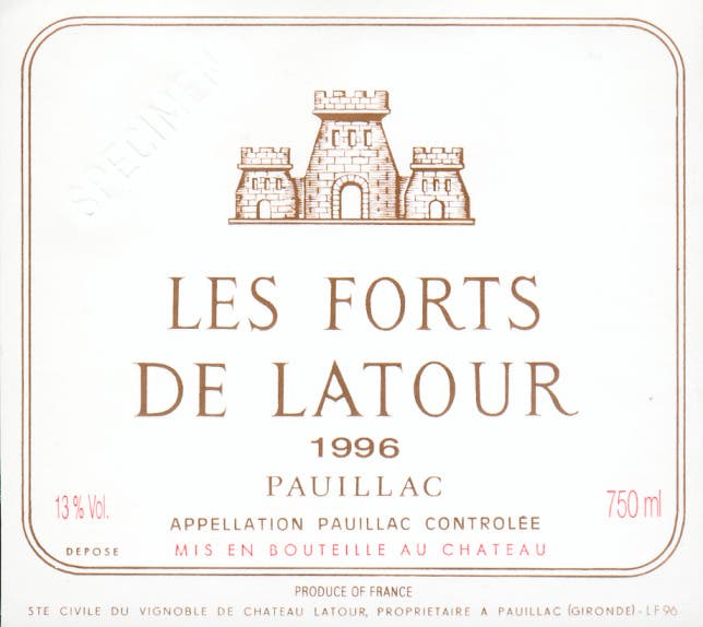 期間限定30％OFF! Cellar Laguna | 1996 Latour de Forts Les - Beyond & Bordeaux Wine