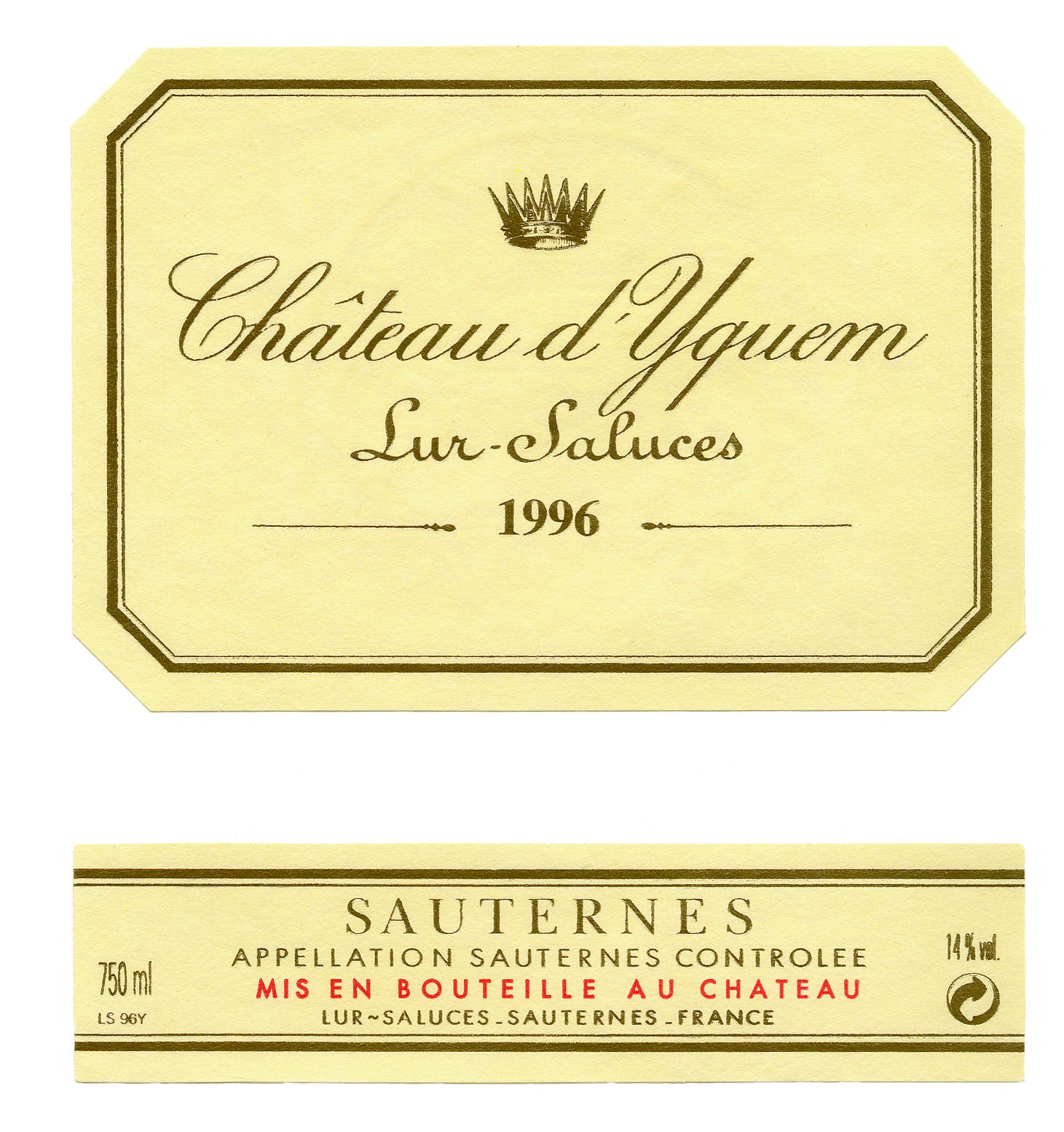 Buy 1996 Chateau d'Yquem Sauternes Blend 750ML Online